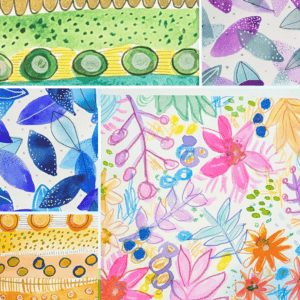 colorful watercolor patterns