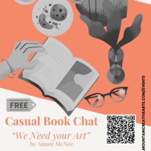 “We Need Your Art” Casual Book Chat Flyer